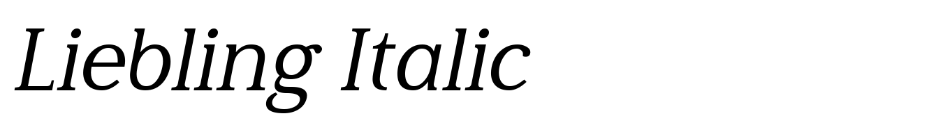 Liebling Italic